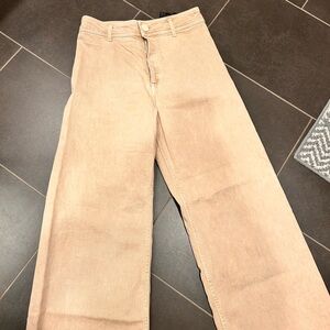 ZARA Tan Marine Straight Jeans